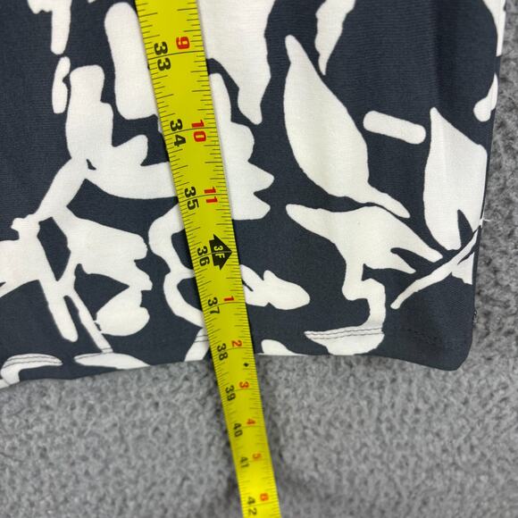 Ralph Lauren Sheath Dress Gray Floral Ruched Stretch V Neck Artsy Classic Career - Picture 7 of 10